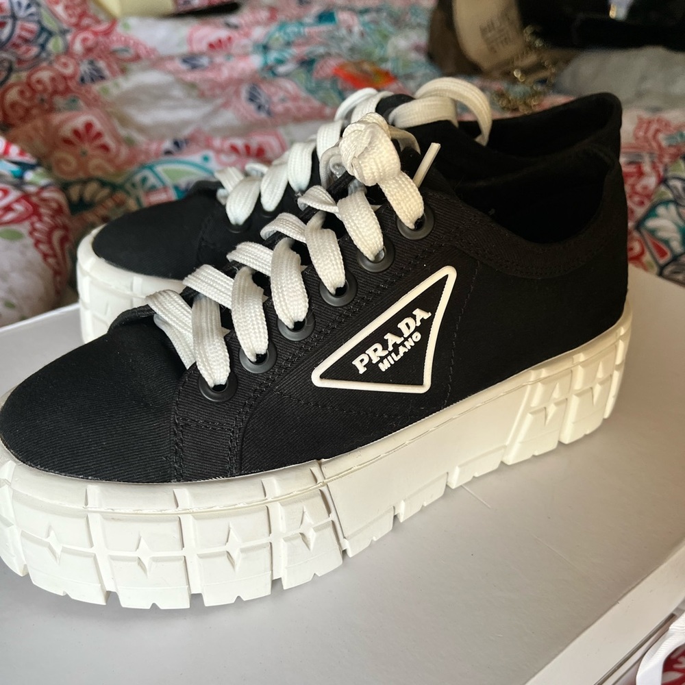 Prada platform fairly new size 6